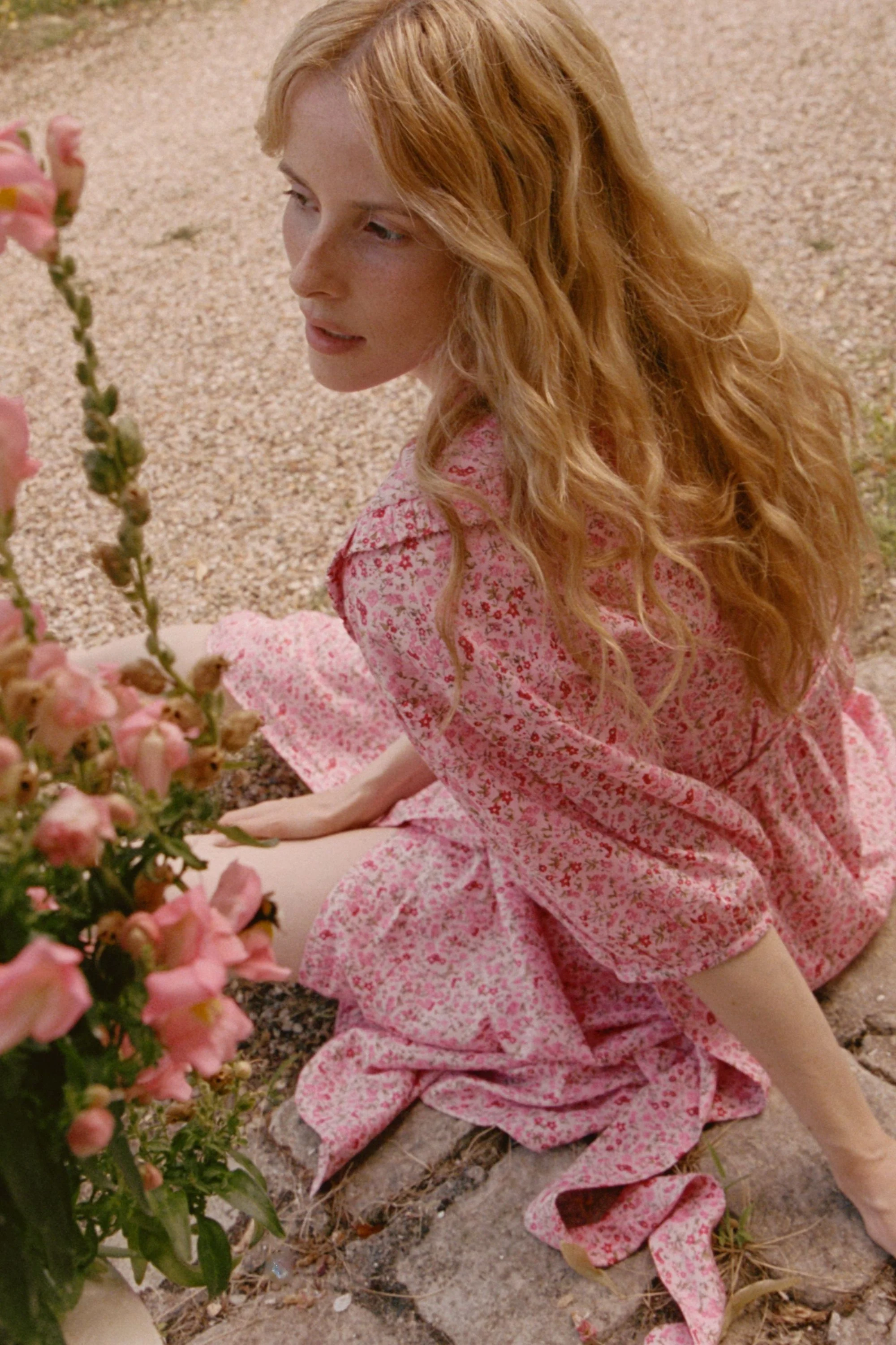 Alina Wrap Dress in Millie Rose - Image 4