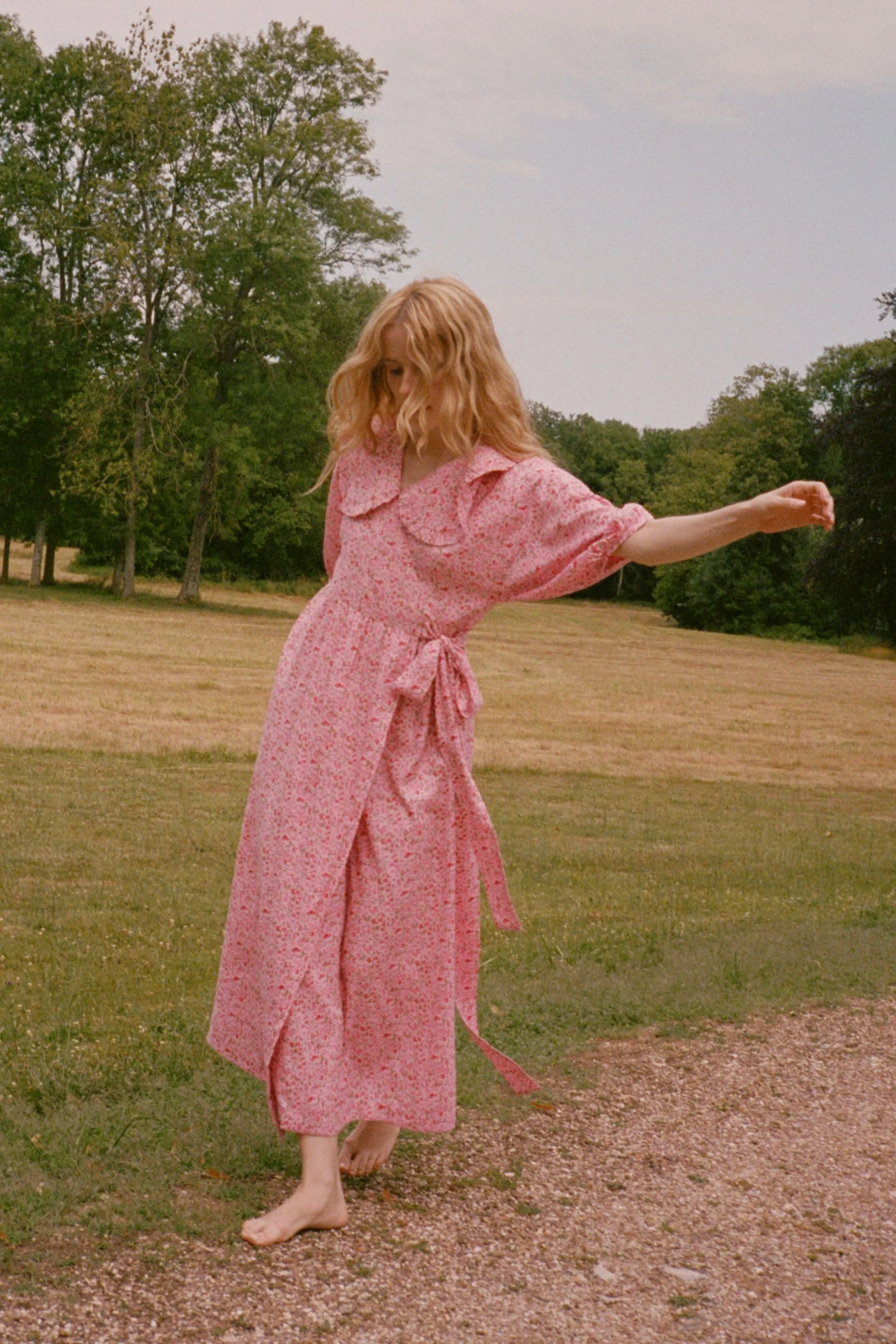 Alina Wrap Dress in Millie Rose - Image 6
