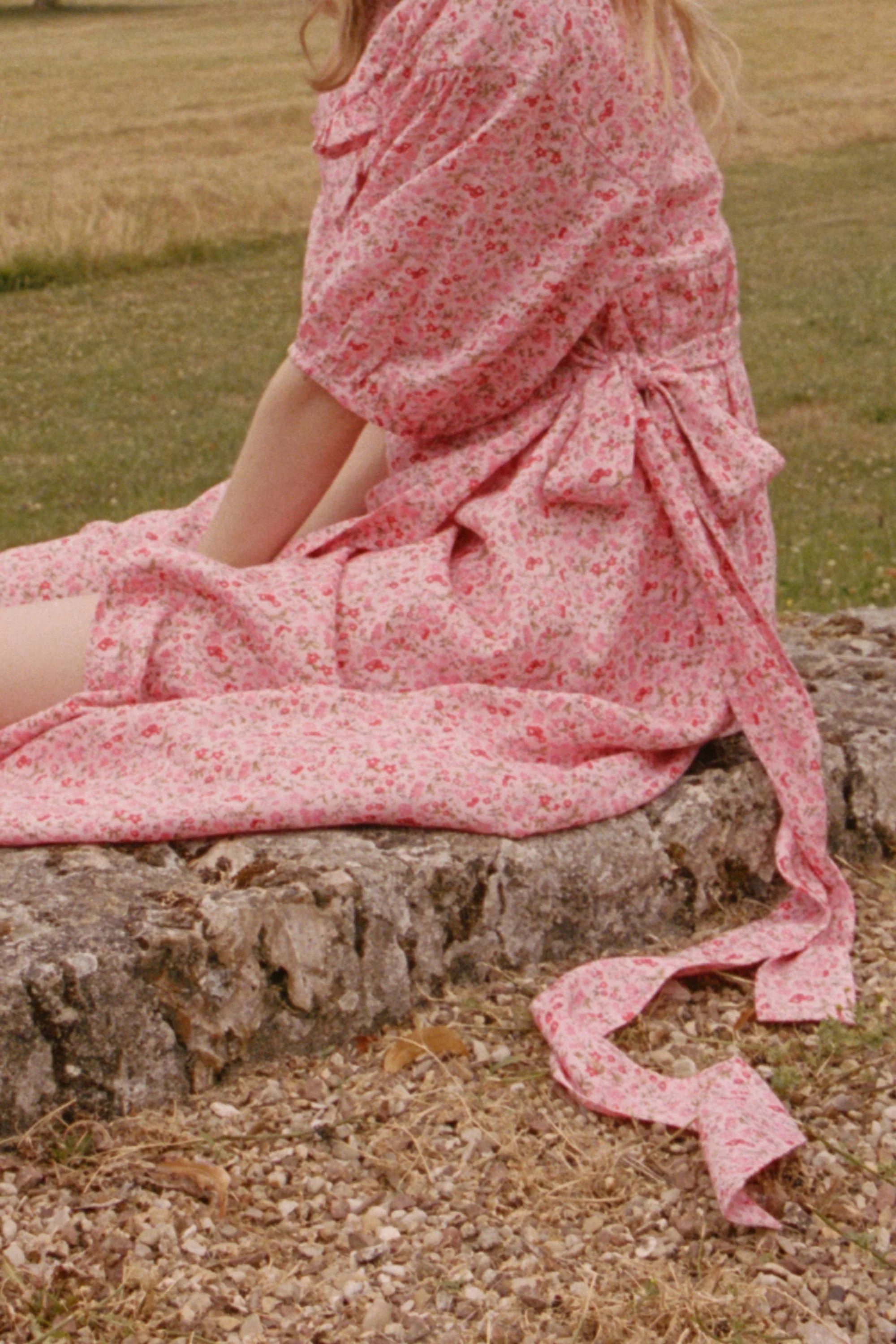 Alina Wrap Dress in Millie Rose - Image 7