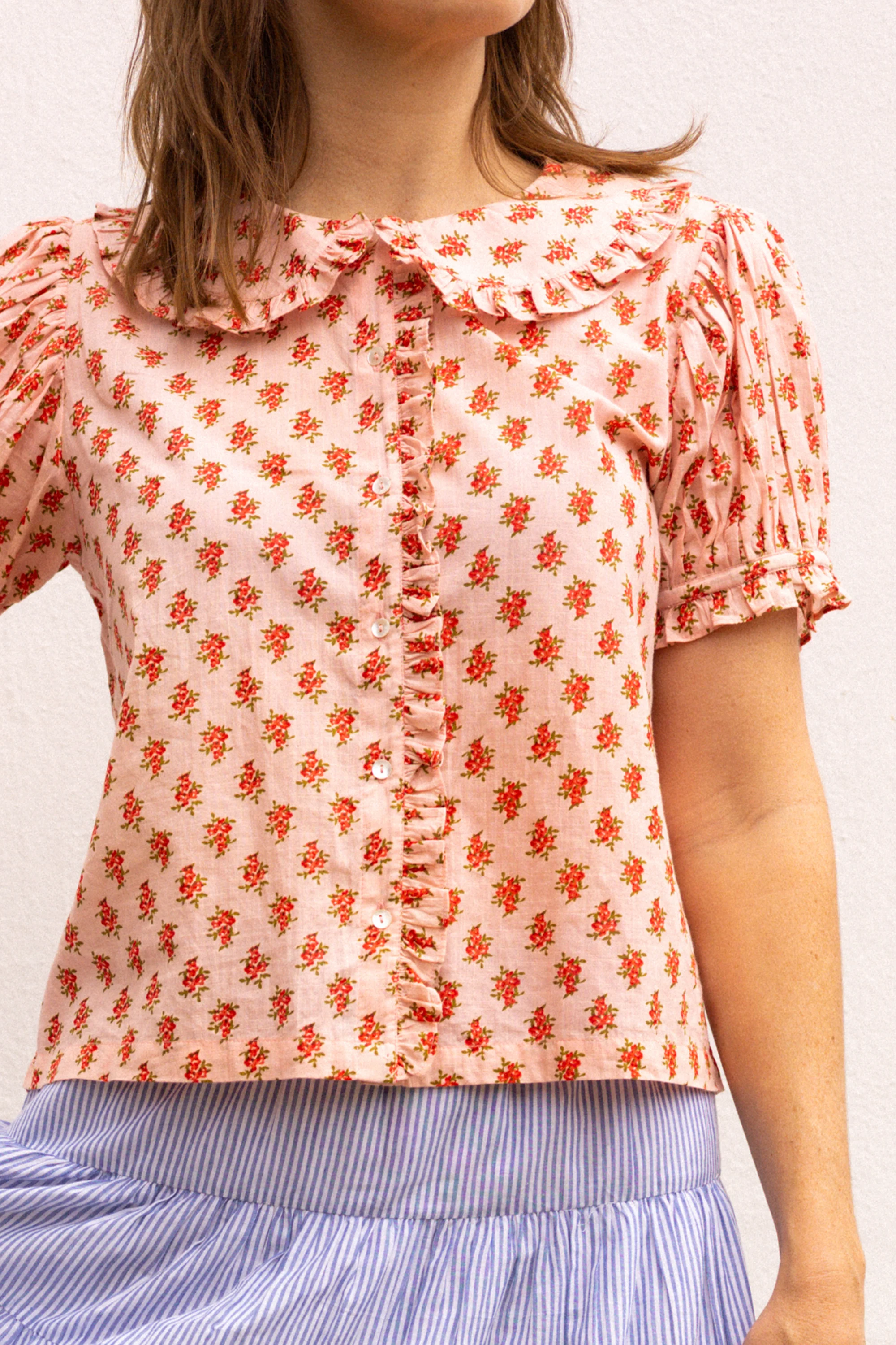 Billie Blouse in Strawberry Thistle - Image 3