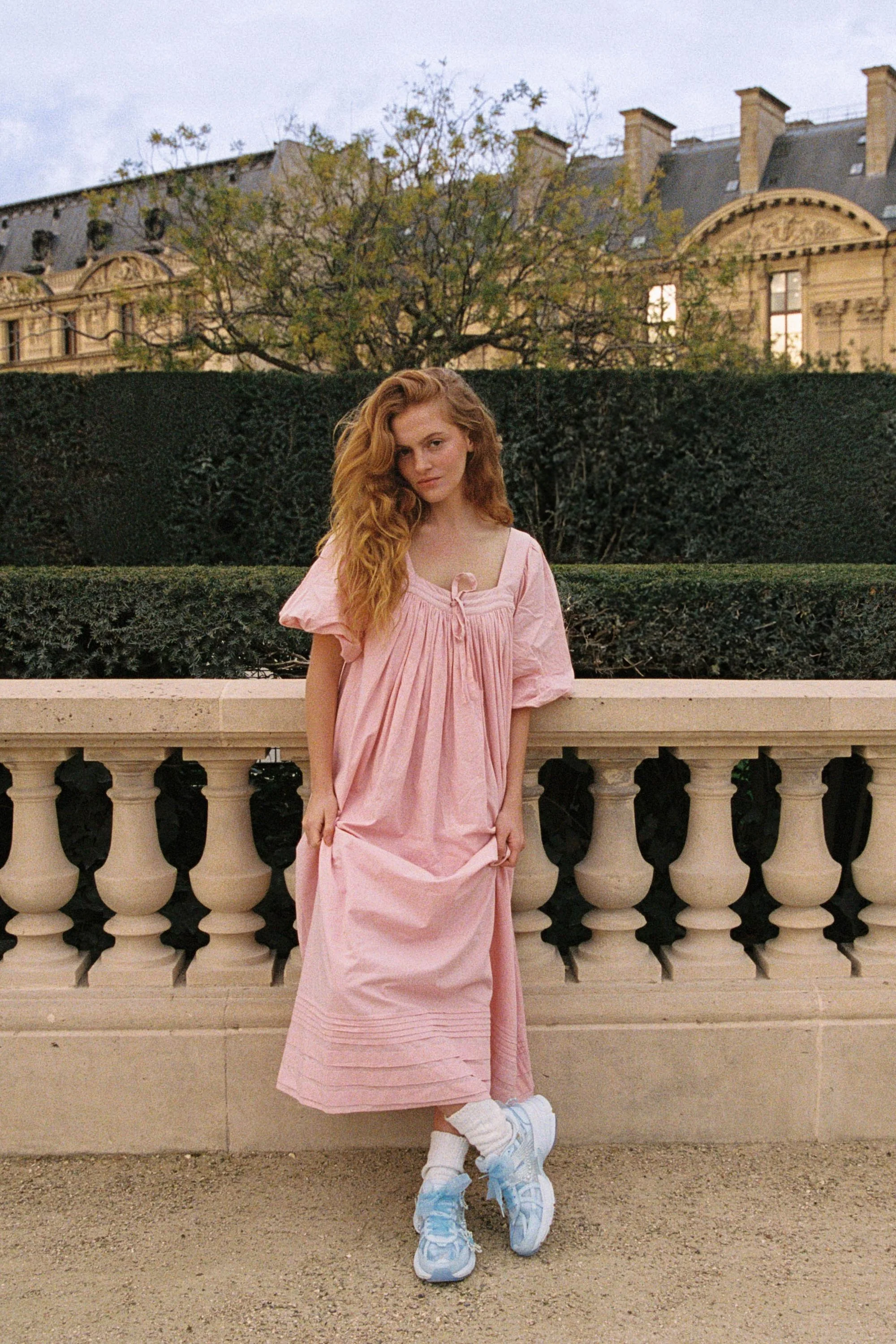 Celine Midi Dress in Flora Pink - Image 4