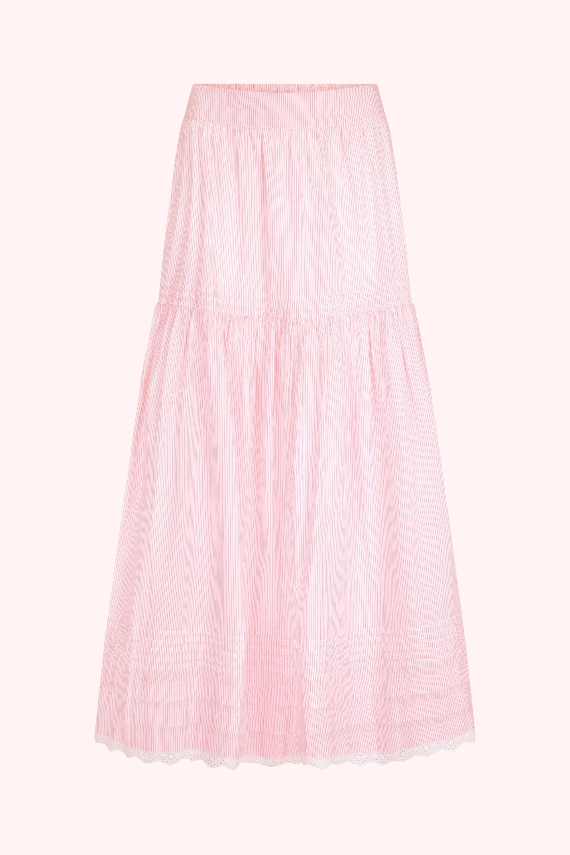 Yuri Skirt in Rosewater Stripe - Image 7