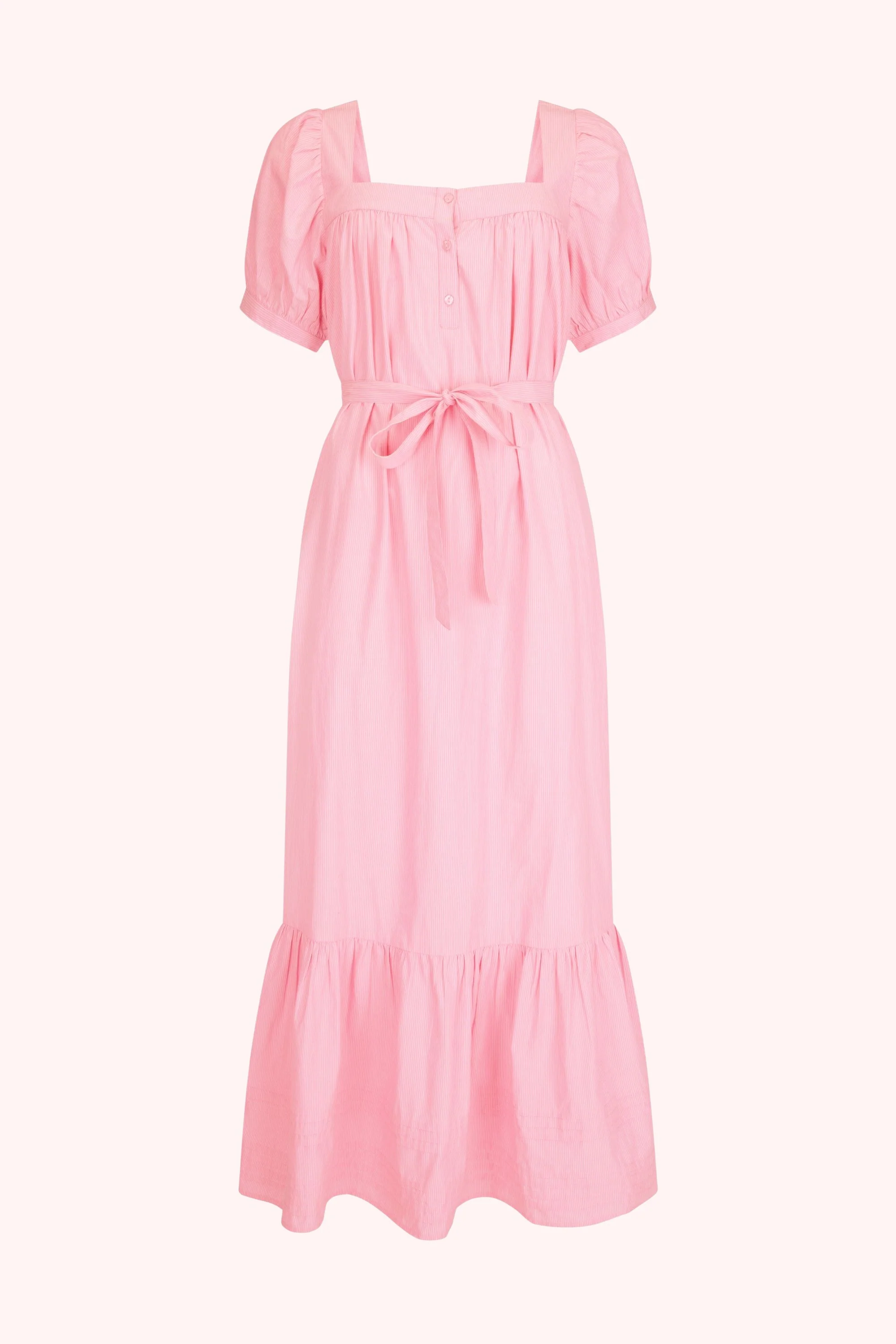Gigi Midi Dress in Juni Rose Pinstripe - Image 6