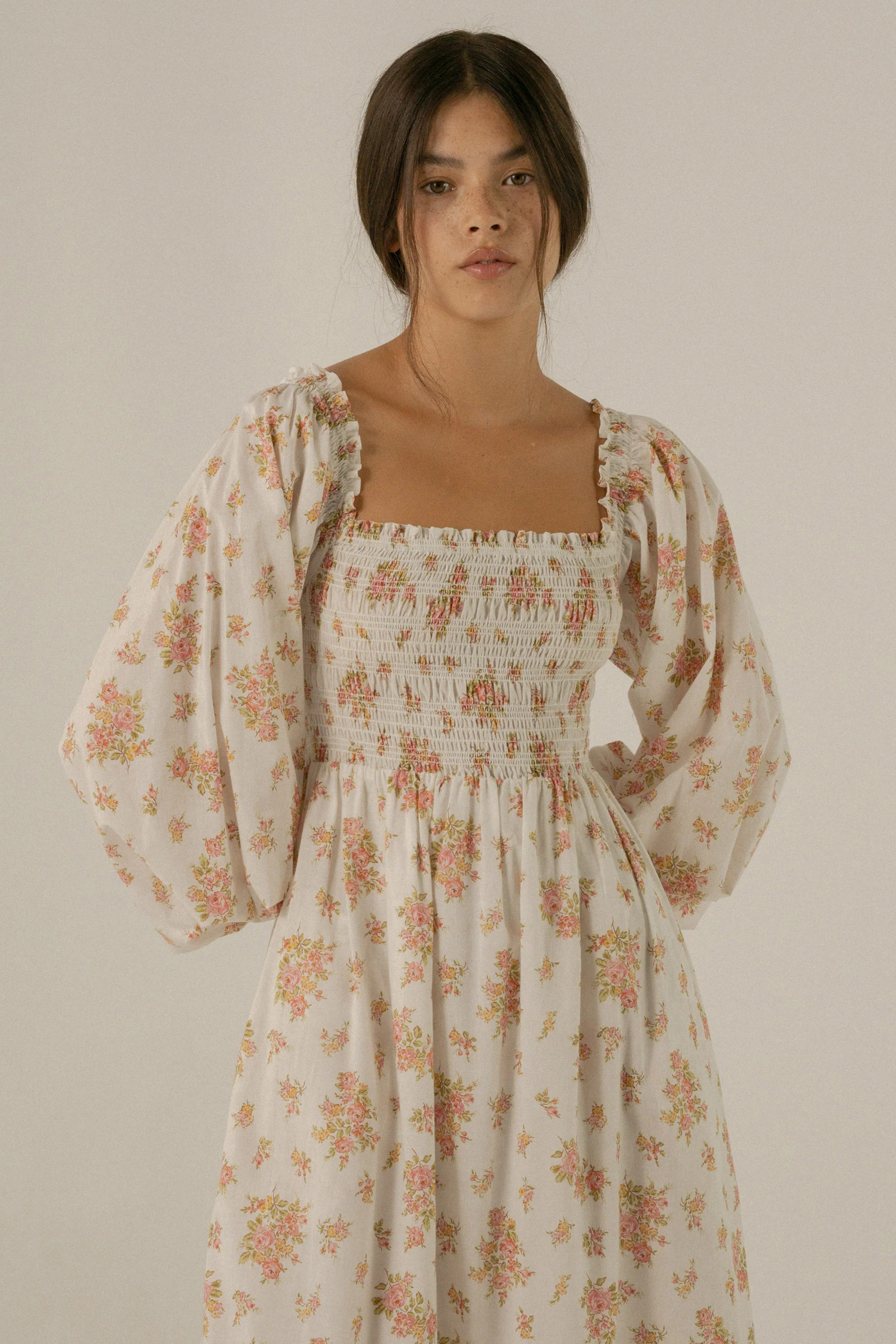 Jane Dress in Della Floral Blush - Image 10