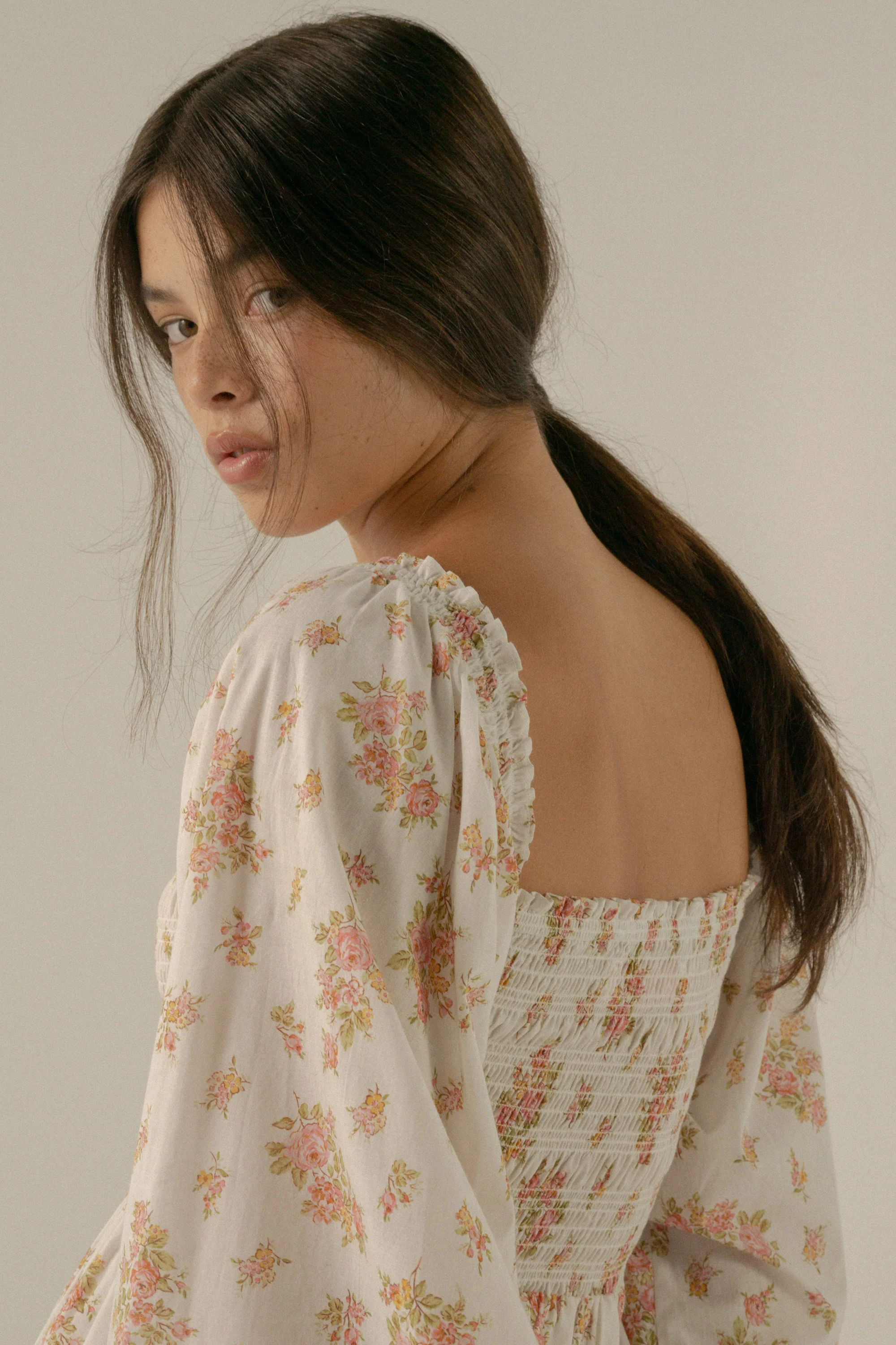 Jane Dress in Della Floral Blush - Image 7