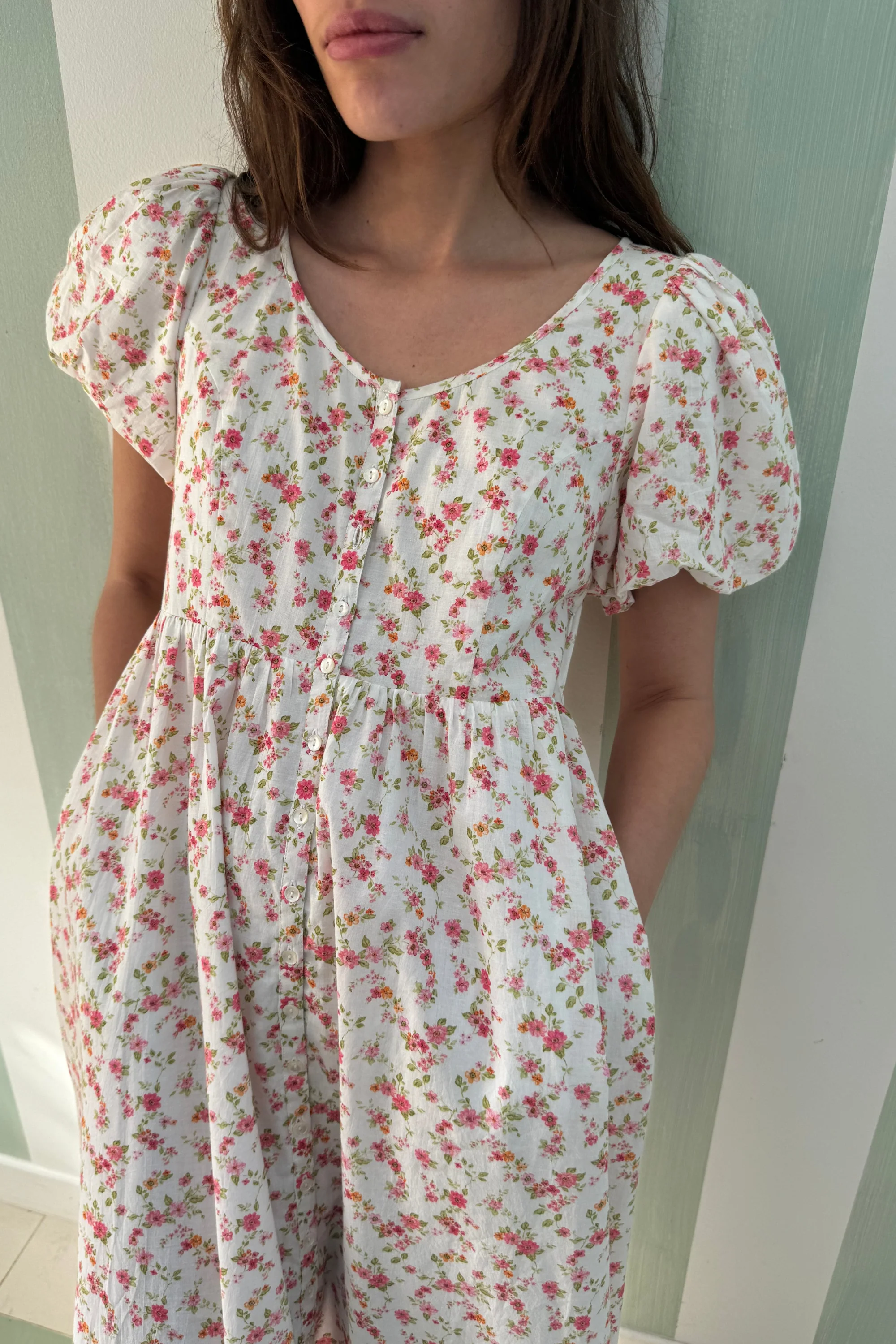 Lacey Midi Dress in Cottage Floral - Image 4