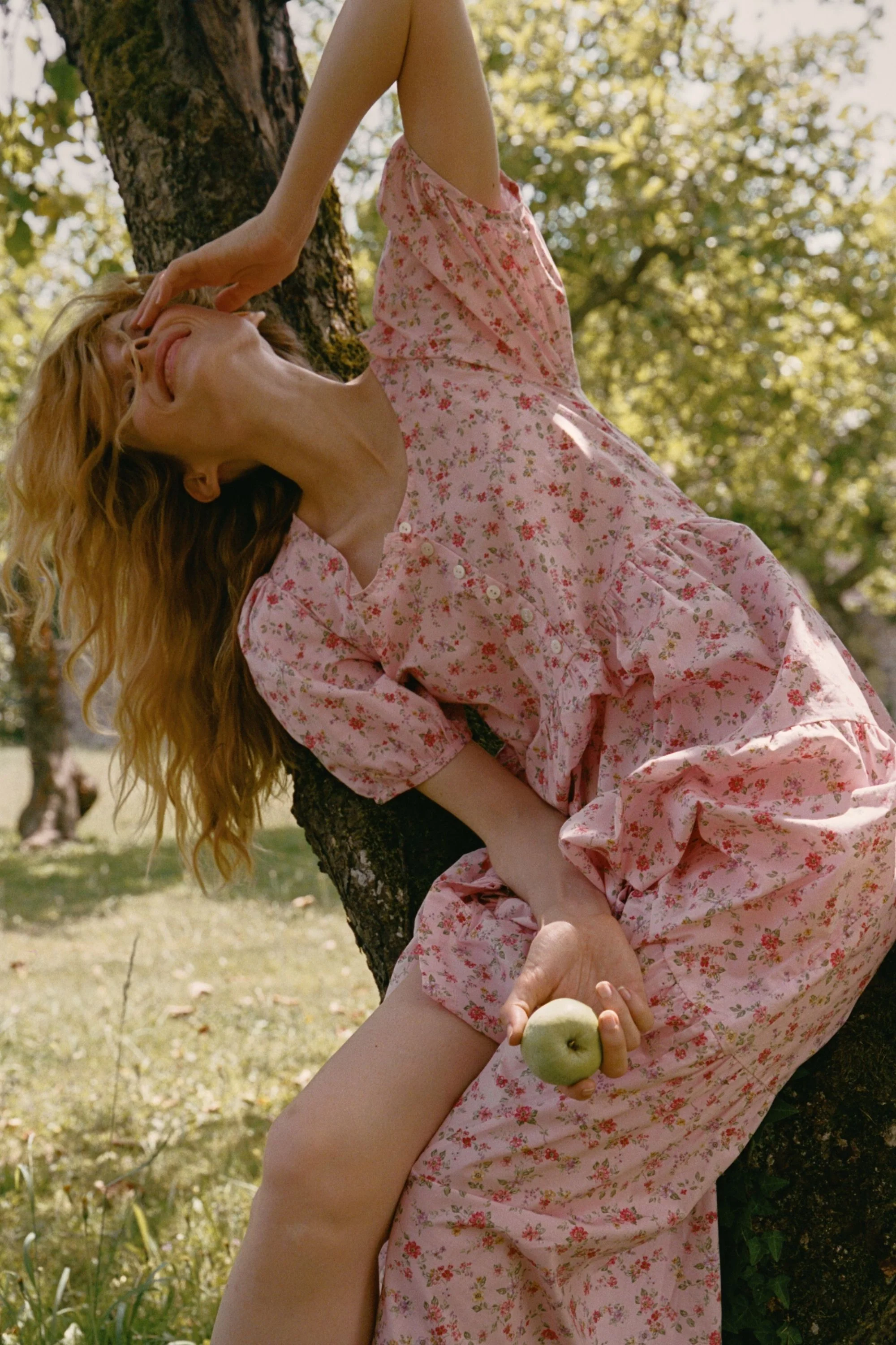 Lola Day Dress in Blossom Pink Floral - Image 3