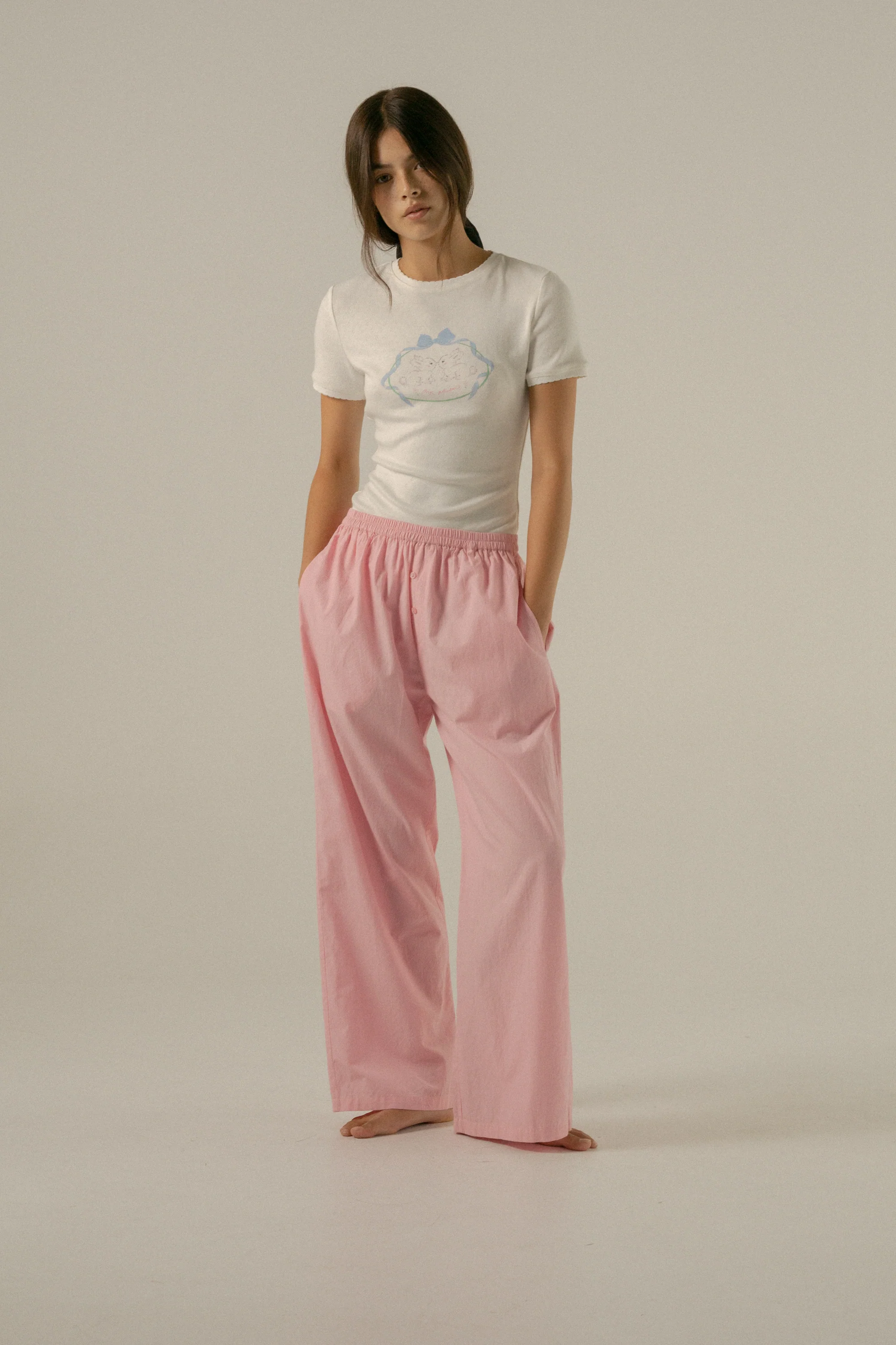 Luka Pant in Juni Rose Pinstripe - Image 4