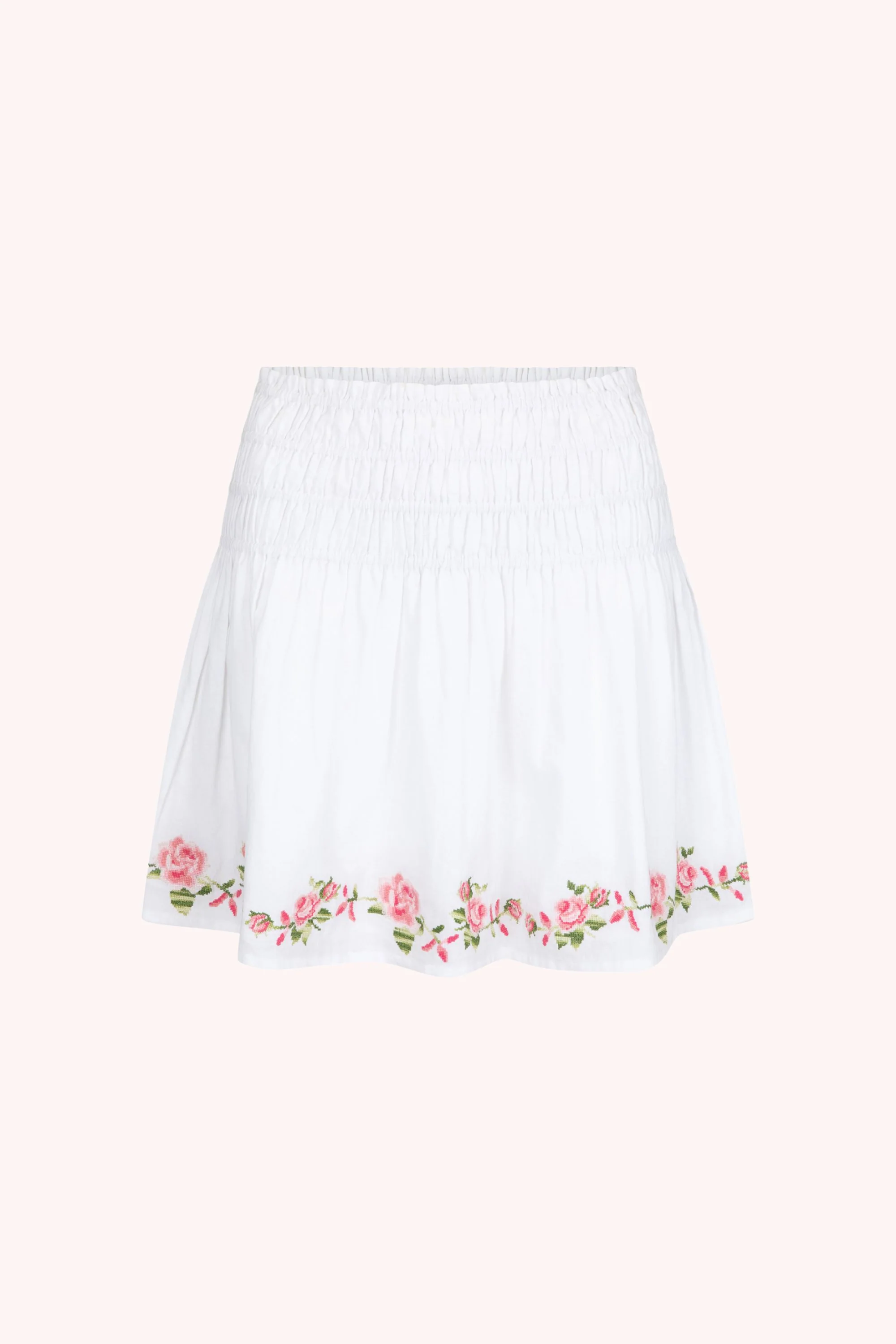 Mary Lou Mini Skirt in Cross Stitch Embroidery - Can be worn as a top - Image 4