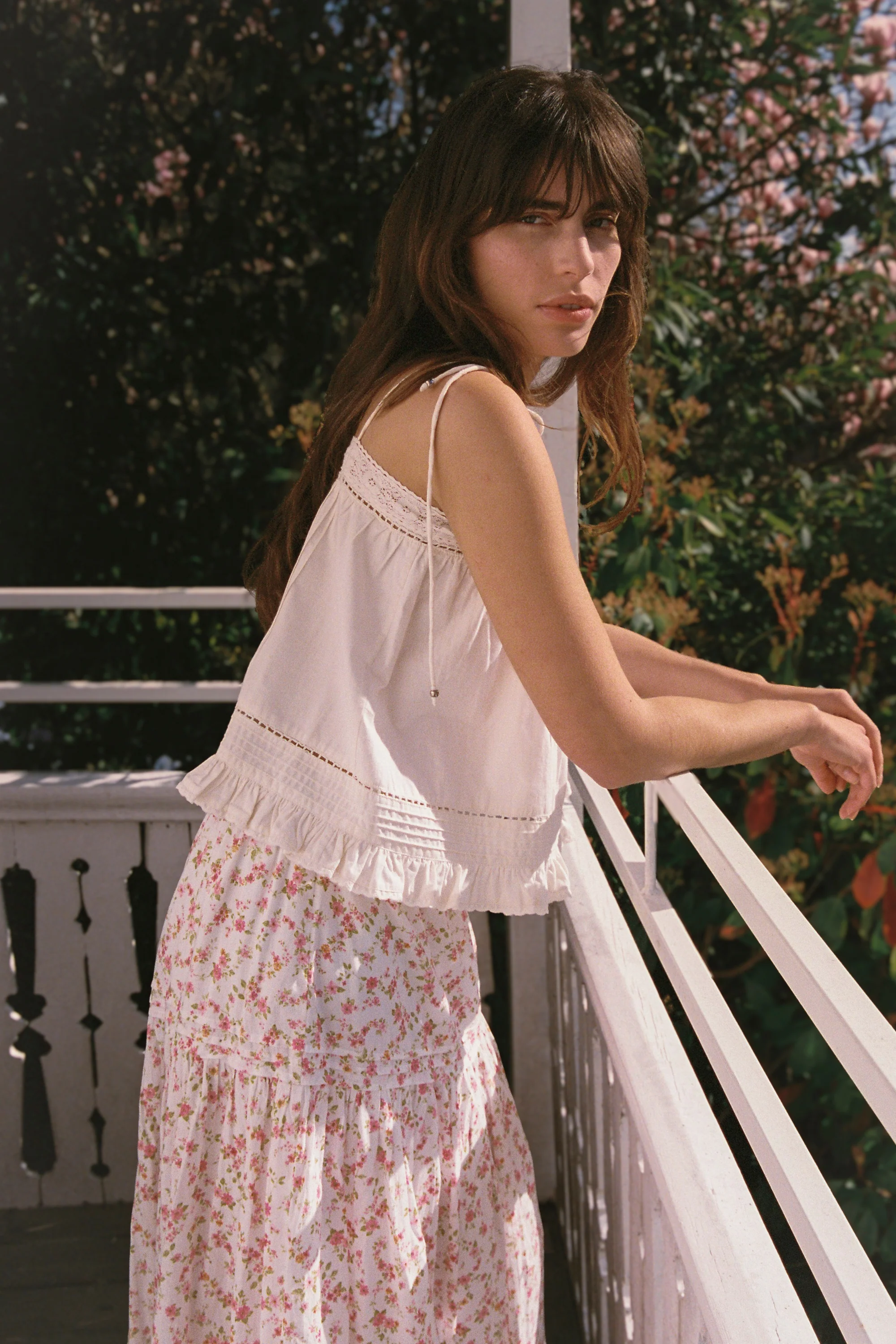 Mila Tie Top in Antique Cream - Image 3