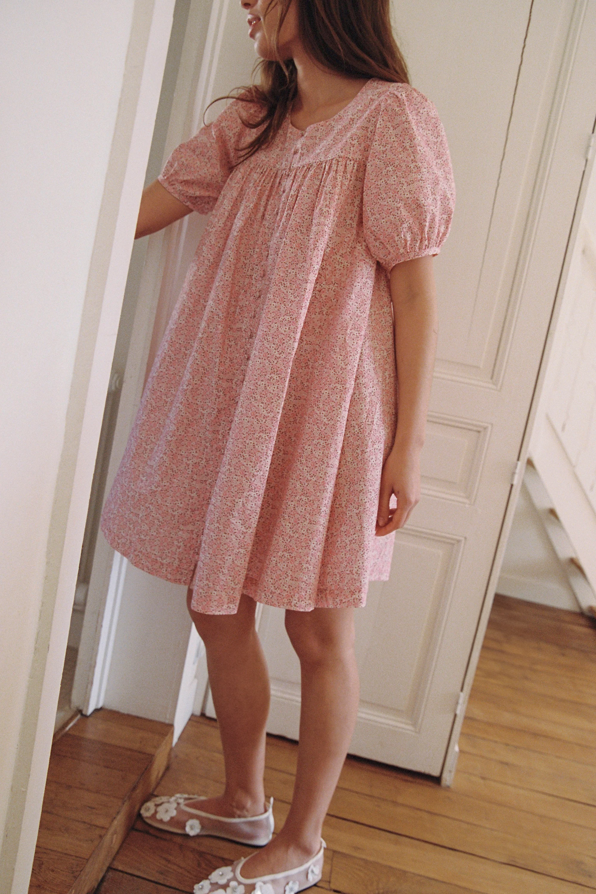 Mini Puff Dress - Tall in Rosie Floral - Image 6