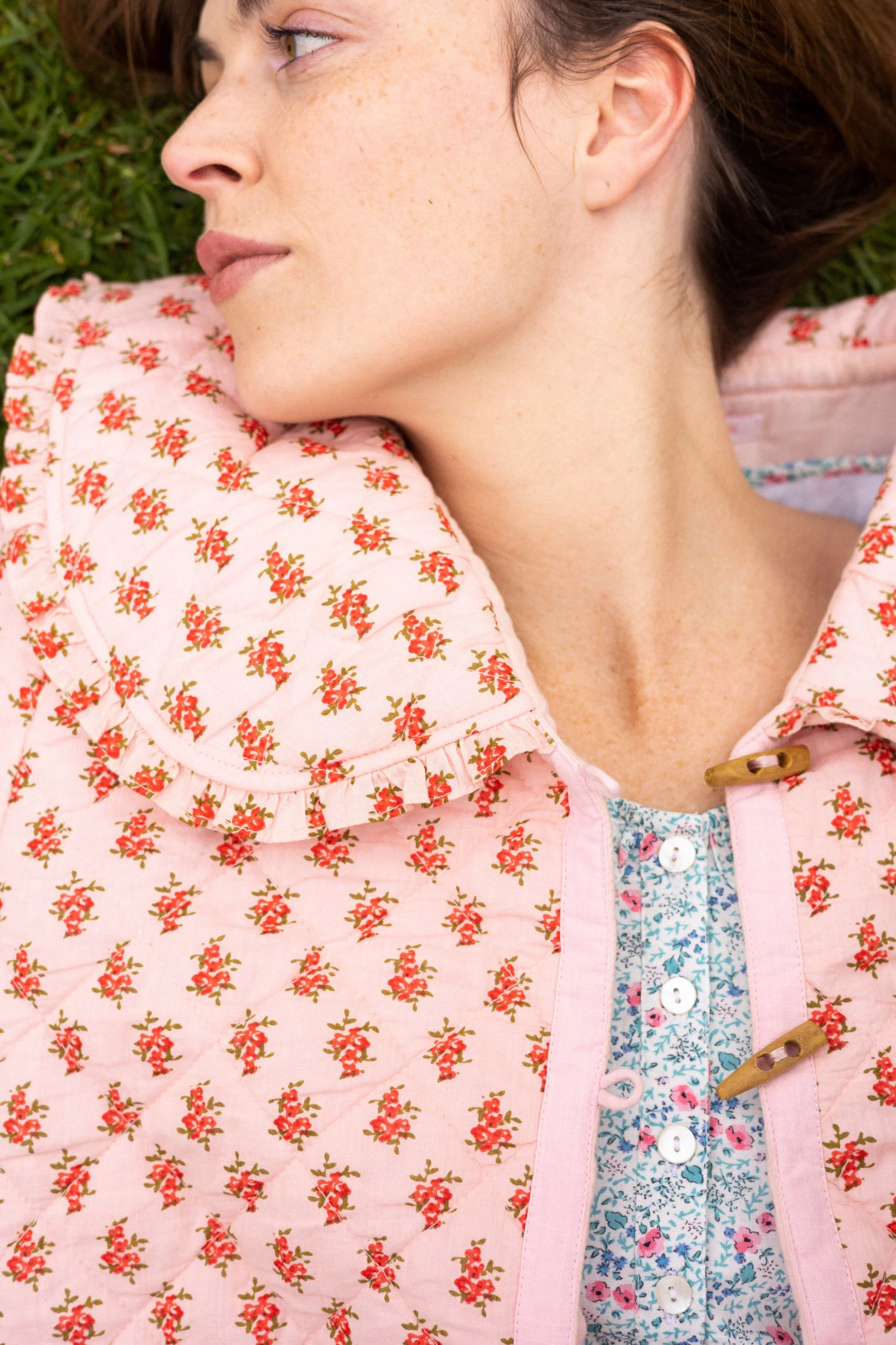 Montana Quilted Jacket in Strawberry Thistle - Image 6
