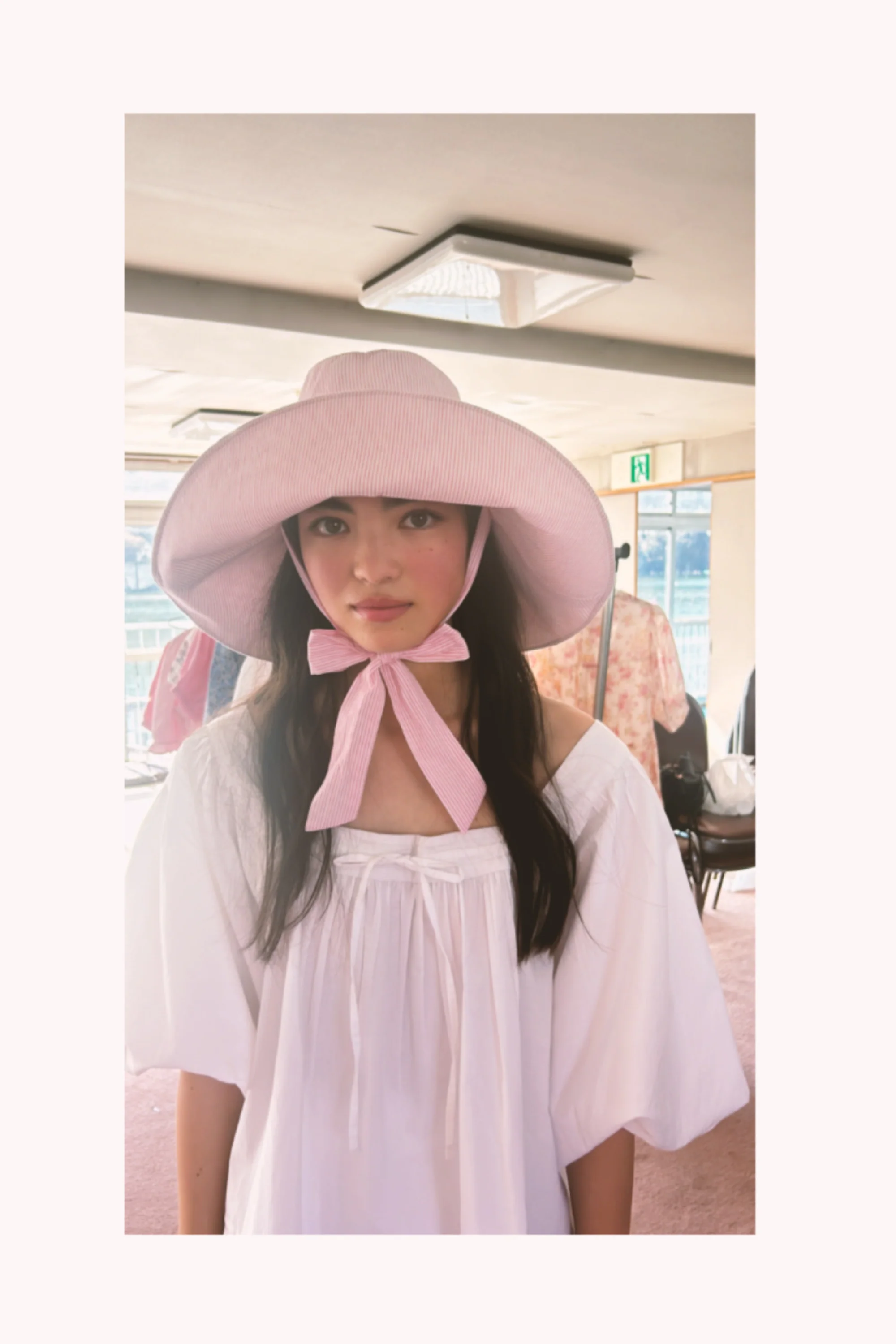Nao Sun Hat in Rosewater Stripe - Image 4