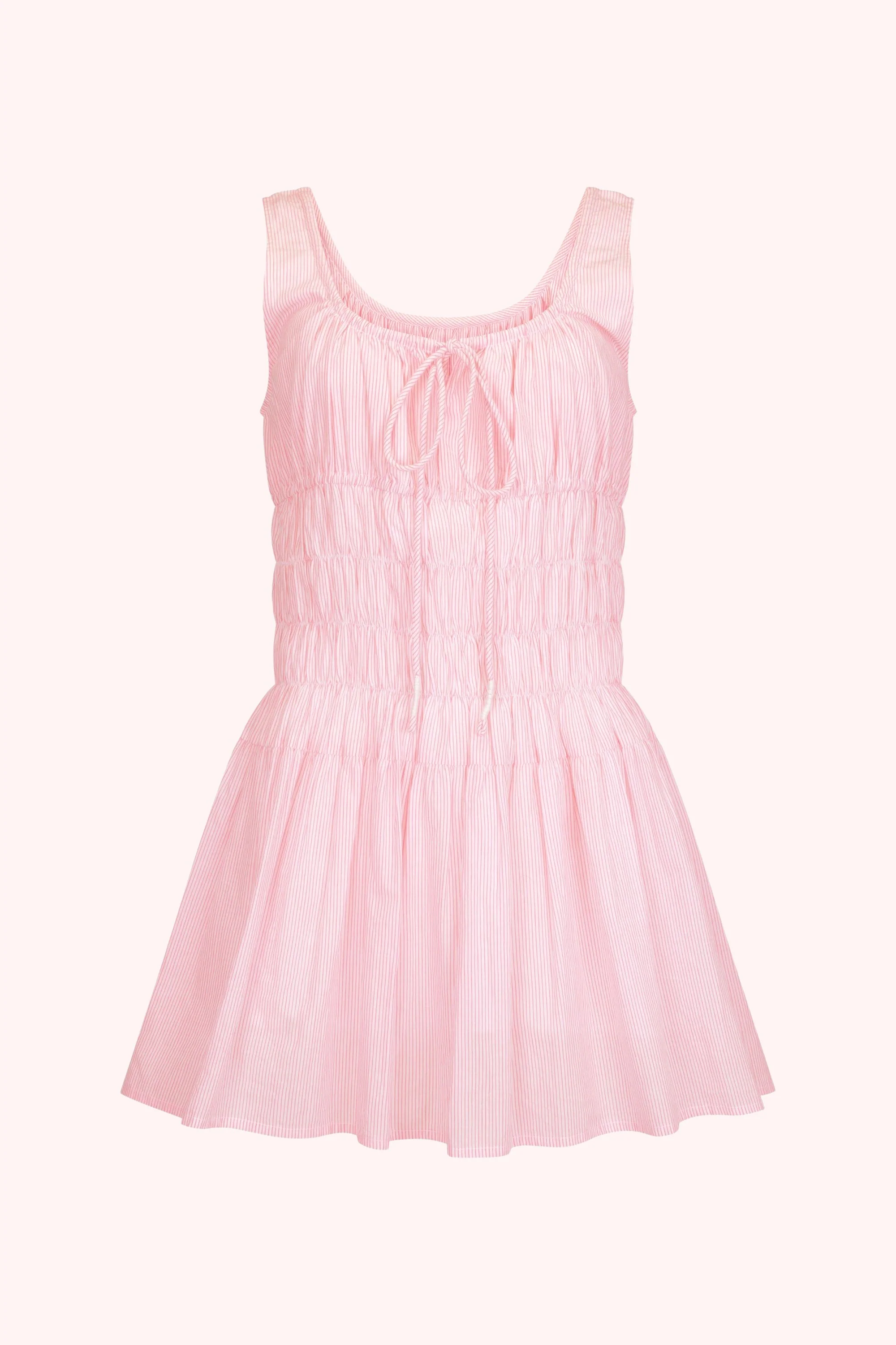 Nora Mini Dress in Rosewater Stripe - Image 5