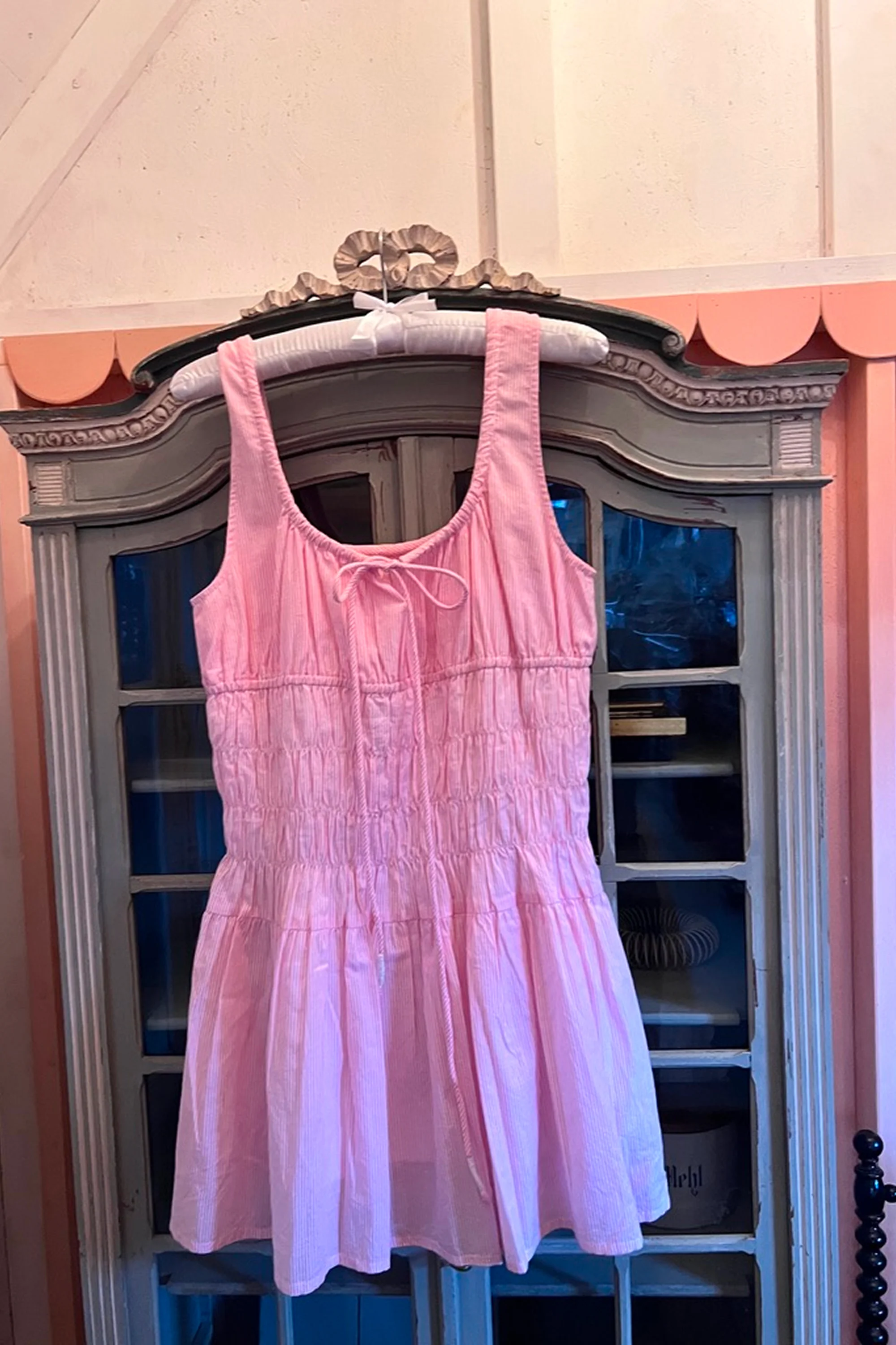 Nora Mini Dress in Rosewater Stripe - Image 6