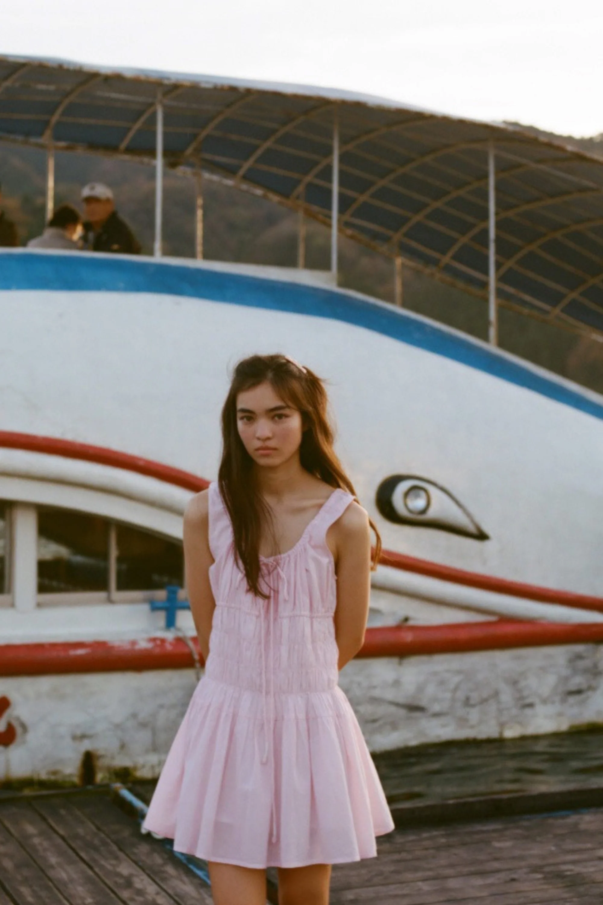 Nora Mini Dress in Rosewater Stripe - Image 7