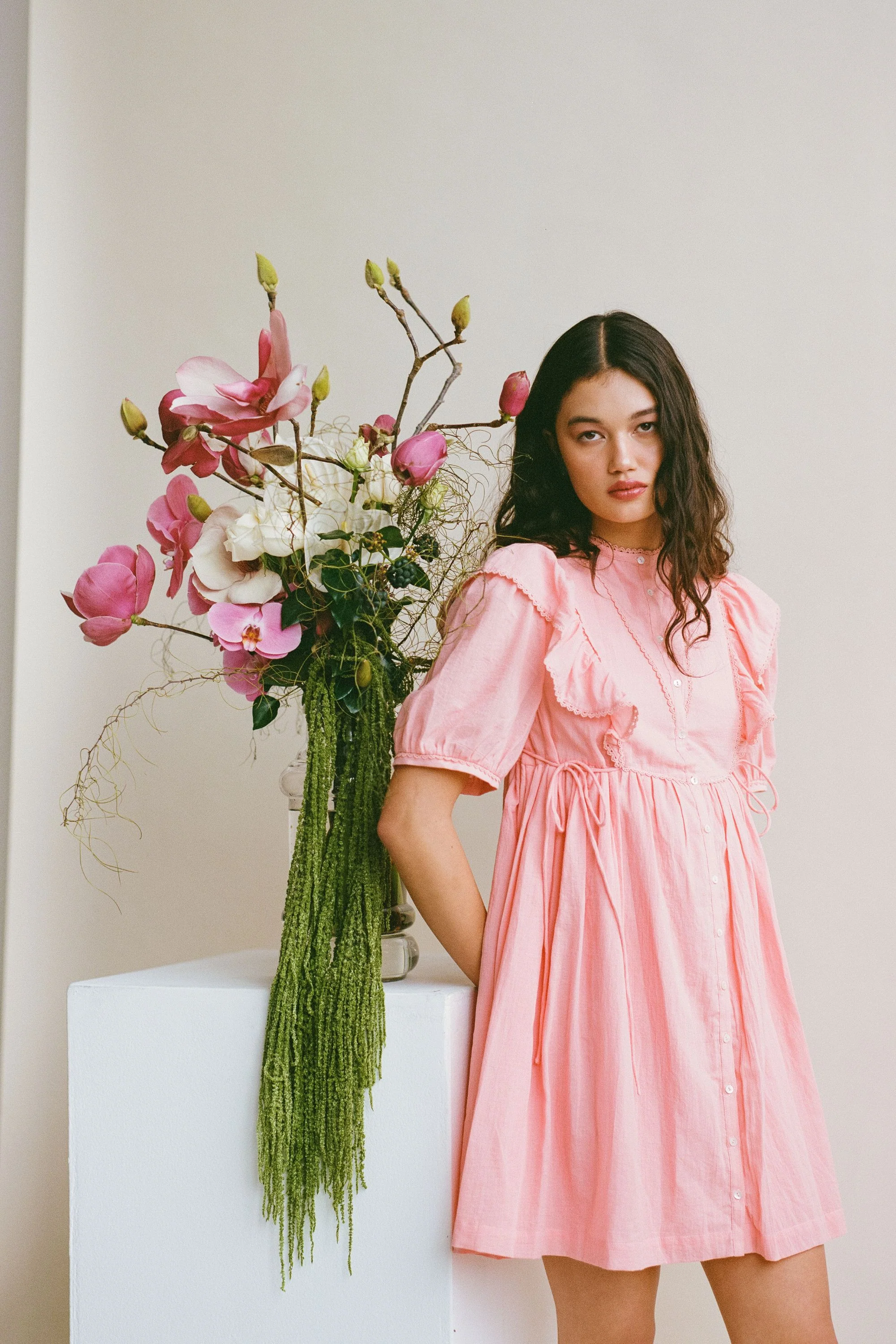 Rumi Dress in Petal Pink - Image 5