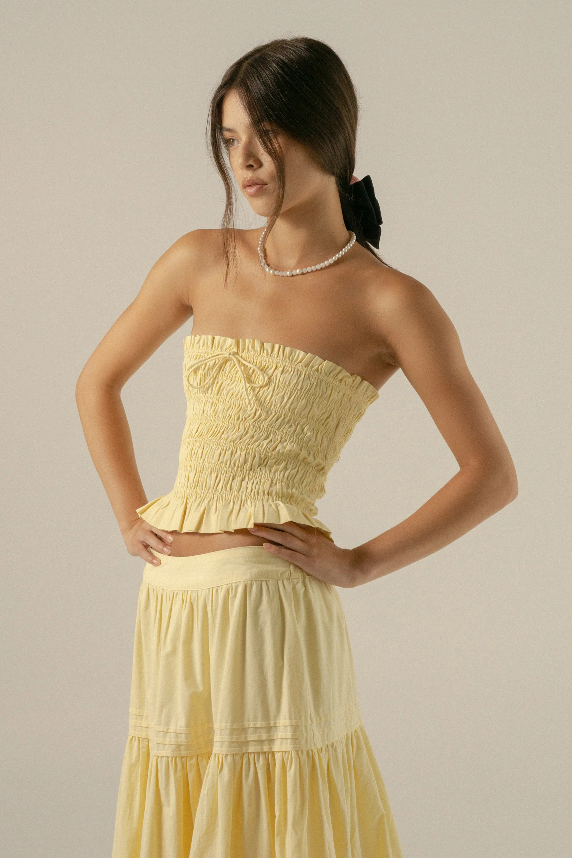 Valli Boob Tube in Buttercup Yellow - Image 9