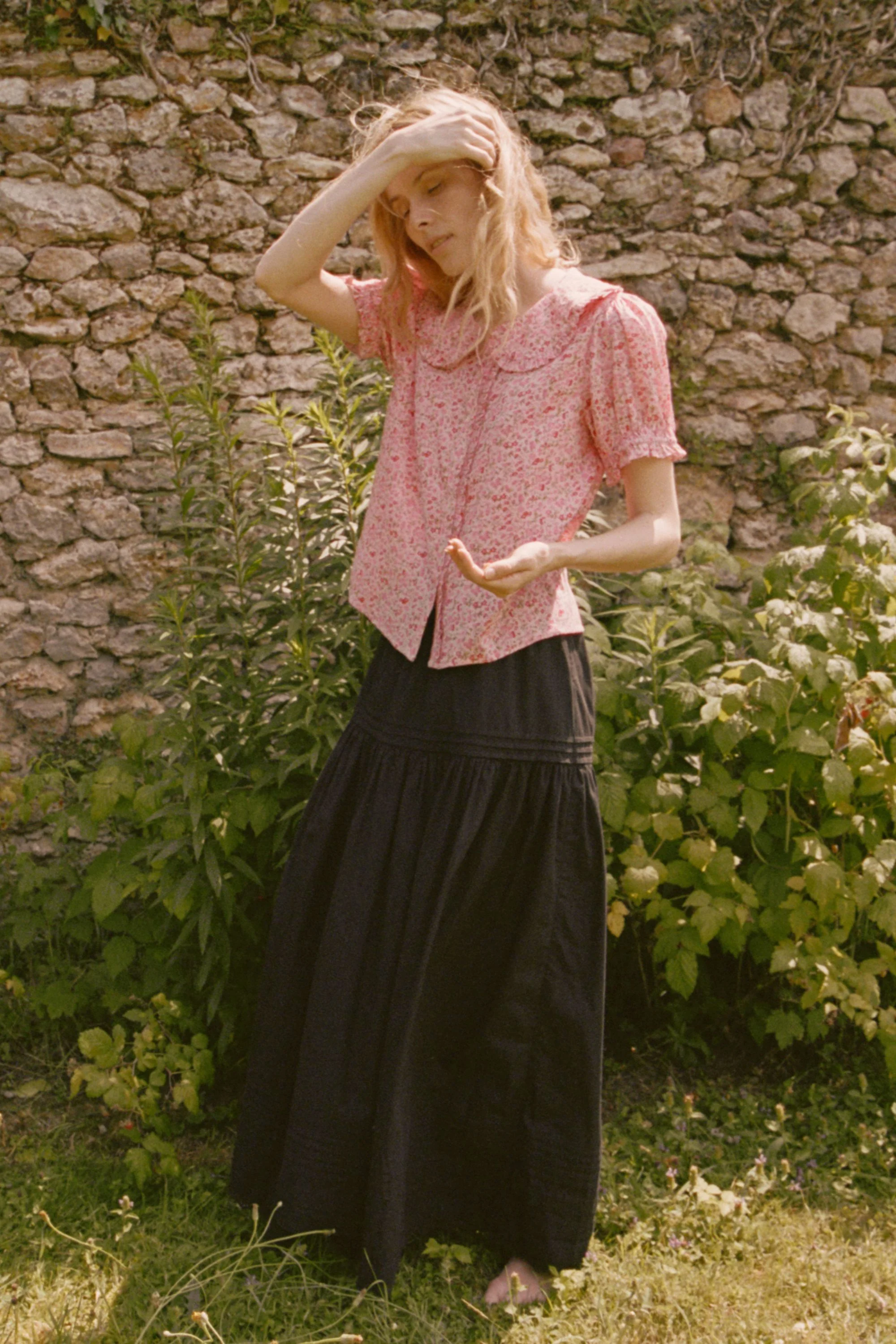 Yuri Skirt in Black Cotton Poplin - Image 4